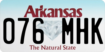 AR license plate 076MHK