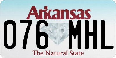 AR license plate 076MHL
