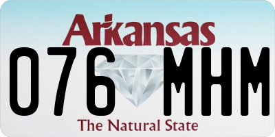 AR license plate 076MHM