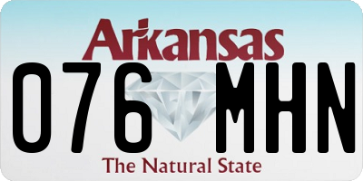 AR license plate 076MHN