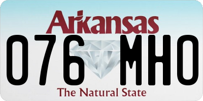AR license plate 076MHO