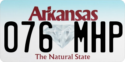 AR license plate 076MHP