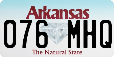 AR license plate 076MHQ