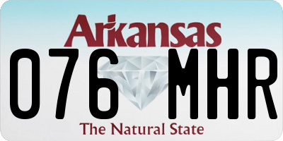 AR license plate 076MHR
