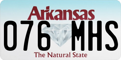 AR license plate 076MHS