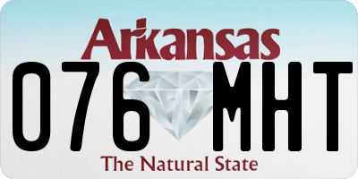 AR license plate 076MHT