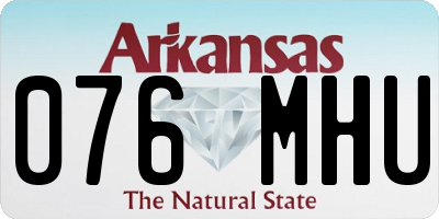 AR license plate 076MHU