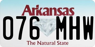 AR license plate 076MHW