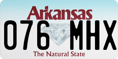 AR license plate 076MHX
