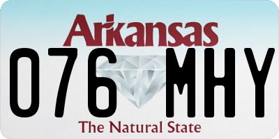 AR license plate 076MHY