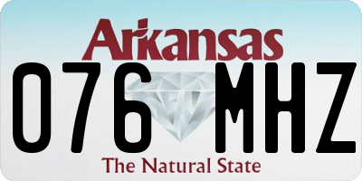 AR license plate 076MHZ