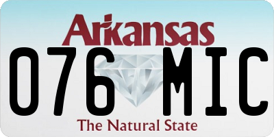 AR license plate 076MIC
