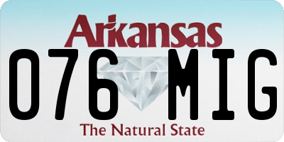 AR license plate 076MIG