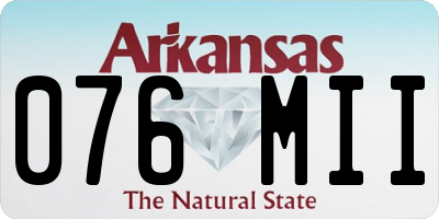 AR license plate 076MII