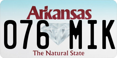 AR license plate 076MIK