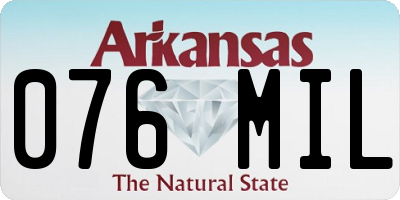 AR license plate 076MIL