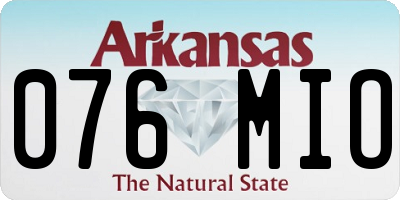 AR license plate 076MIO
