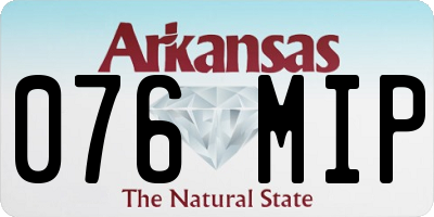 AR license plate 076MIP