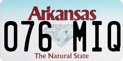 AR license plate 076MIQ