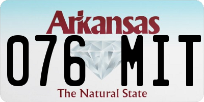 AR license plate 076MIT