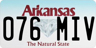 AR license plate 076MIV