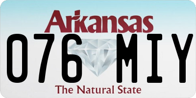 AR license plate 076MIY