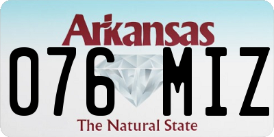 AR license plate 076MIZ