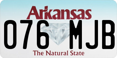 AR license plate 076MJB