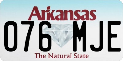 AR license plate 076MJE