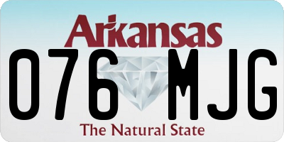 AR license plate 076MJG