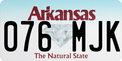 AR license plate 076MJK