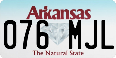 AR license plate 076MJL