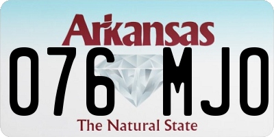 AR license plate 076MJO