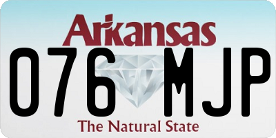 AR license plate 076MJP