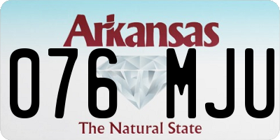 AR license plate 076MJU