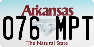 AR license plate 076MPT