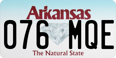 AR license plate 076MQE