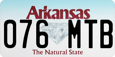 AR license plate 076MTB
