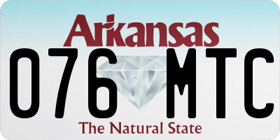 AR license plate 076MTC