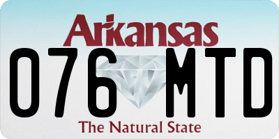 AR license plate 076MTD