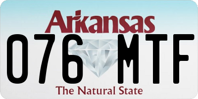AR license plate 076MTF