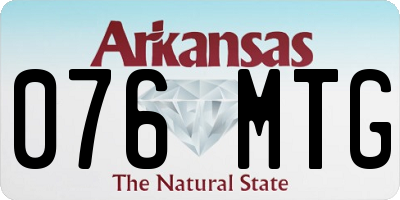 AR license plate 076MTG