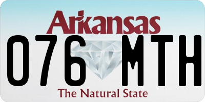 AR license plate 076MTH
