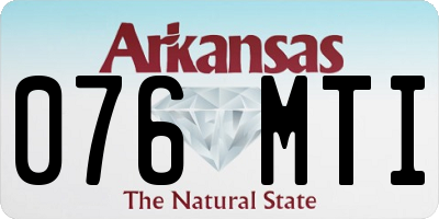 AR license plate 076MTI