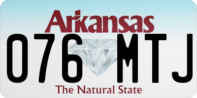 AR license plate 076MTJ