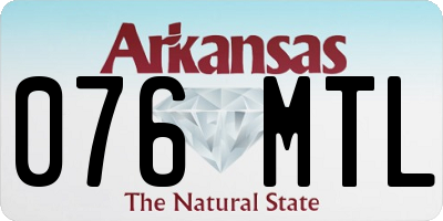 AR license plate 076MTL
