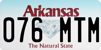 AR license plate 076MTM