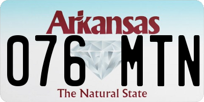 AR license plate 076MTN