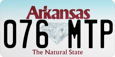 AR license plate 076MTP