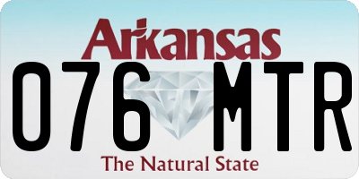 AR license plate 076MTR